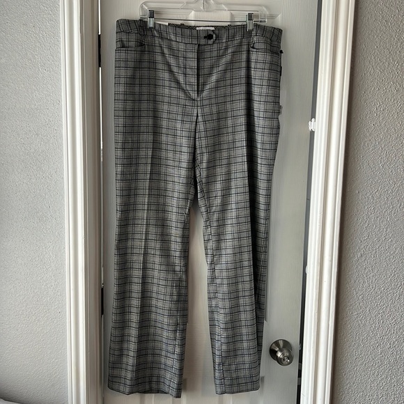 Calvin Klein Size 14 Suit Pants Black and white houndstooth/plaid - Picture 5 of 6